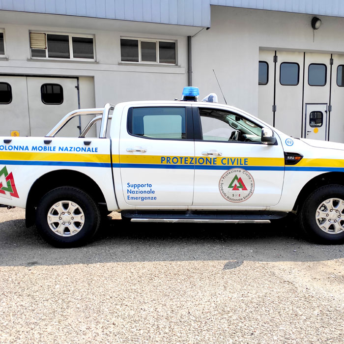 Allestimento pickup protezione civile supporto nazionale emergenza