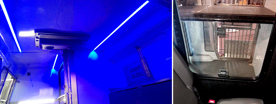 gabbie per trasporto animali con Illuminazione e impianto di riscaldamento